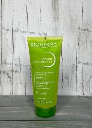 Гель для вмивання bioderma sebium gel moussant actif 200