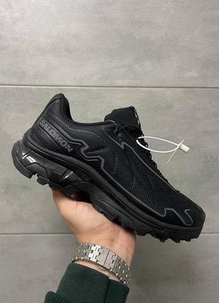 Стильные мужские кроссовки salomon xt slate black чёрные