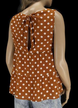 Красивая блузка "la petite etoile" в горох. размер s.4 фото
