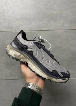 Круті чоловічі кросівки salomon xt slate grey black серые с чёрным