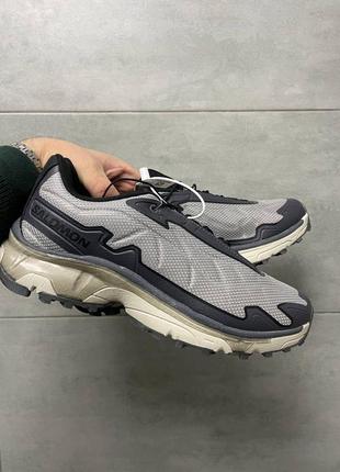 Круті чоловічі кросівки salomon xt slate grey black серые с чёрным6 фото