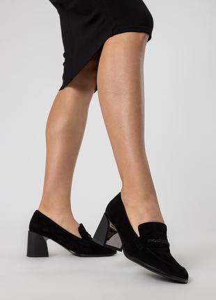 Туфлі жіночі чорні замшеві 2260т-а