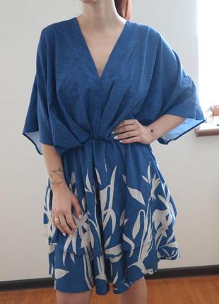 Сарафан платье-платье синее3 фото