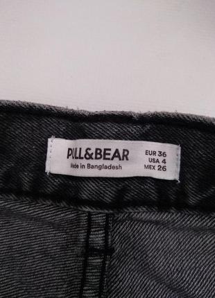 Джинсы mom pull &amp; bear с эластичной талией6 фото