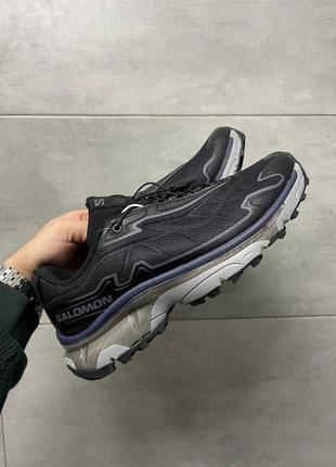 Классные мужские кроссовки salomon xt slate black blue grey чёрные4 фото