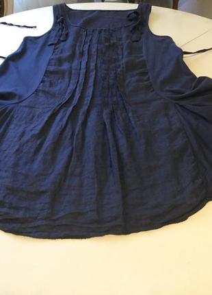 Чудесное комбинированное платье из трех видов ткани  — батал. италия.4 фото
