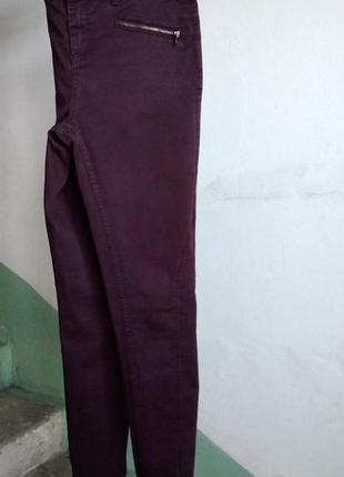 Р 12 / 46-48 стильные фирменные бордовые джинсы штаны брюки стрейчевые mint velvet2 фото
