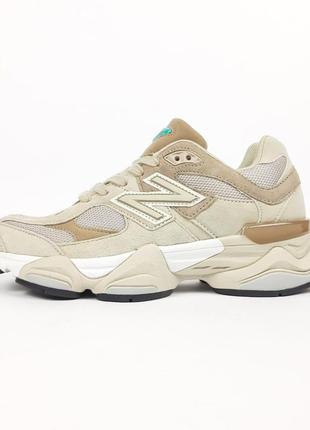 New balance 9060 бежевые кроссовки женские замшевые 2009 баланс осенние весенние демисезонные демисезон низкие беж