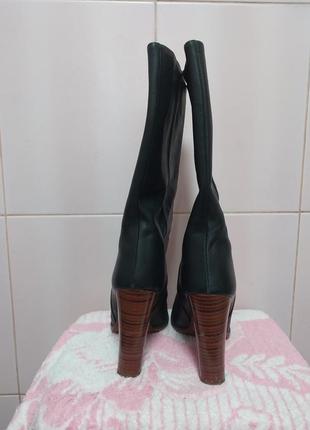 Сапожки черевики чобітки чоботи жіночі чорні zara basic 38 демісезон весна осінь4 фото