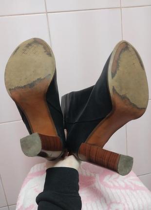 Сапожки черевики чобітки чоботи жіночі чорні zara basic 38 демісезон весна осінь7 фото