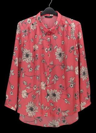 Брендовая блузка "george" большого размера с цветочным принтом, uk20/eur48.