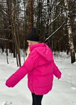 Женская зимняя куртка-пуховик водонепроницаемая, плащевка канада5 фото