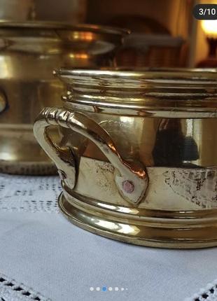 Продам два роскошных  кашпо из латуни с бронзовыми ручками