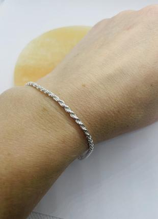 Серебряный браслет 925 проба (серебро, серебро)