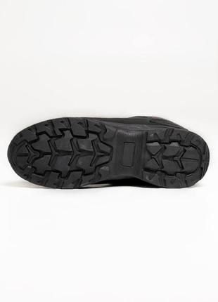 Кроссовки мужские зимние черный adidas gore-tex winter black red термо на меху натуральный нубук3 фото