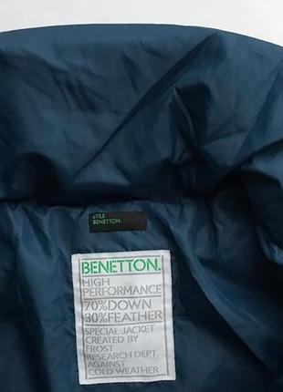United colors of benetton женский зимний дутый пуховик блестящая пуховая куртка4 фото
