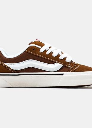 Женские кеды vans knu skool brown white 36-37-38-39-406 фото