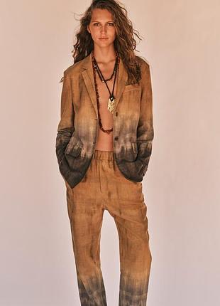 Льняний піджак tie dye