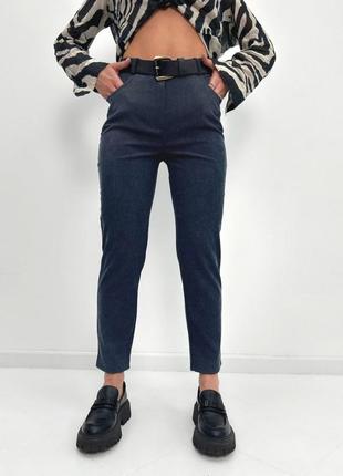 Класичні мікровельветові брюки штани базові8 фото