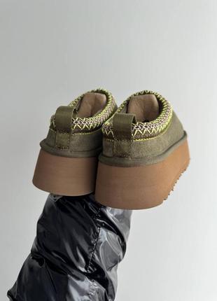 Уггі угги уги угі ugg tasman tazz platform burnt olive (premium)❄️5 фото