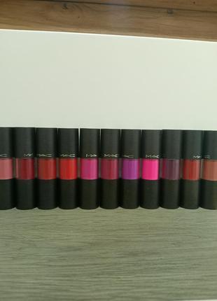 Супер устойчивая помада mac жидкая матовая помада mac versicolor stain cream lipstick3 фото