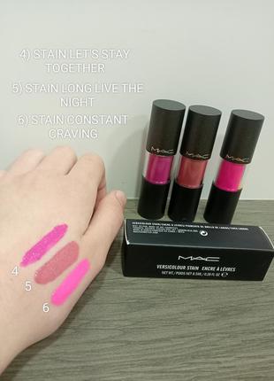 Супер устойчивая помада mac жидкая матовая помада mac versicolor stain cream lipstick4 фото