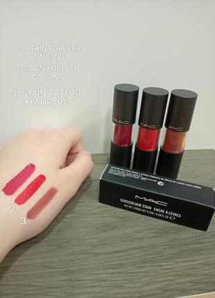 Супер устойчивая помада mac жидкая матовая помада mac versicolor stain cream lipstick2 фото