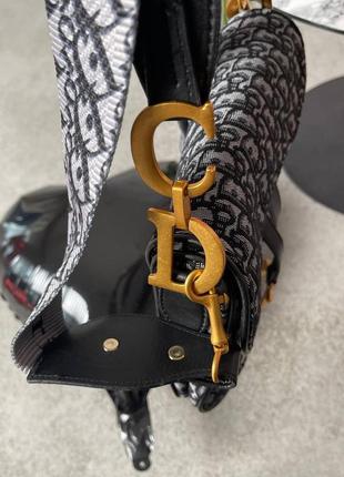 Женская сумка saddle silver monogram6 фото