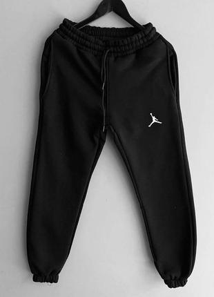Спортивные штаны air jordan черные мужские женские