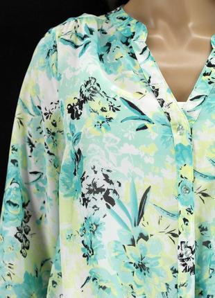 Шифоновая блузка "david emanuel" с цветочным принтом, uk12.3 фото