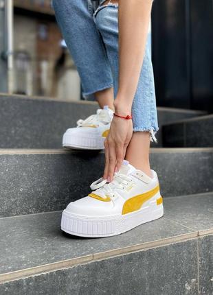 Женские кроссовки puma cali yellow