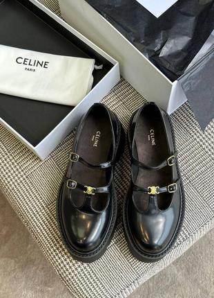 Лоферы туфли на платформе celine глянцевая кожа2 фото