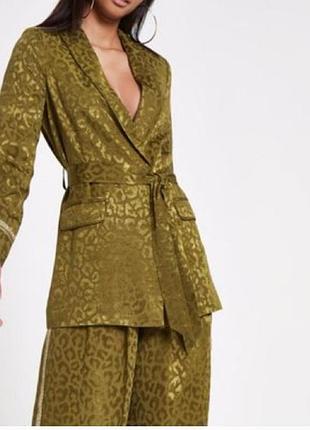 Жіночий ексклюзивний довгий жакет під пояс розмір 46-50