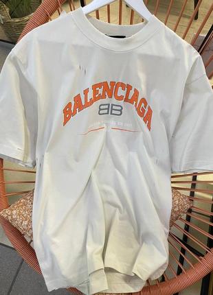 Футболка в стиле balenciaga белая черная красная графит розовая голубая
