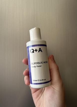 Q+a -тонер з глюколевою кислотою- glycolic acid daily toner - 100ml