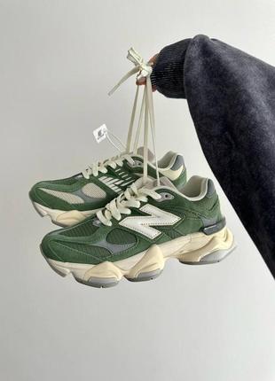 Кроссовки new balance 9060 green suede