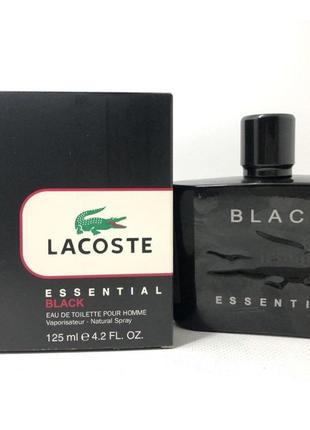 Мужская туалетная вода lacoste essential black  125 ml1 фото