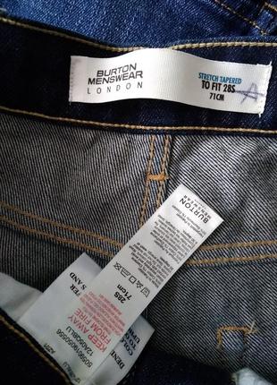 28s 71 см стильні базові сині джинси штани скіні бойфренд burton menswear london6 фото