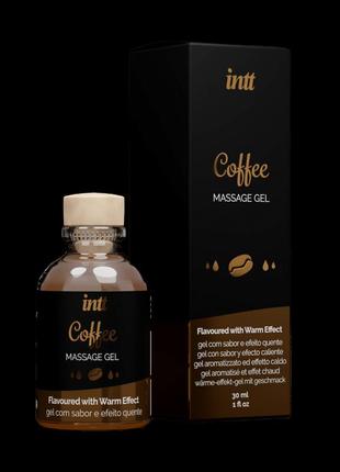 Массажный гель для интимных зон intt coffee (30 мл) разогревающий для тела