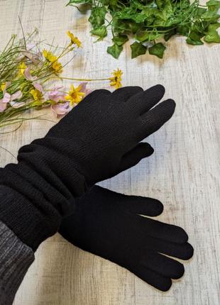 Вовняні довгі рукавиці italy жіночі вовна7 фото