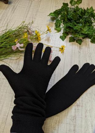 Вовняні довгі рукавиці italy жіночі вовна9 фото