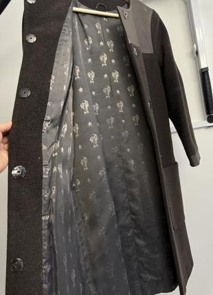 Женственное пальто натуральная шерсть/ кашемир, кожа лайка3 фото