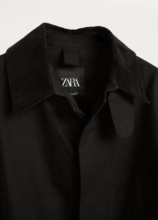 Мужское хлопковое пальто zara черный цвет, размер м, l, xl5 фото