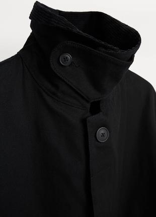 Мужское хлопковое пальто zara черный цвет, размер м, l, xl6 фото