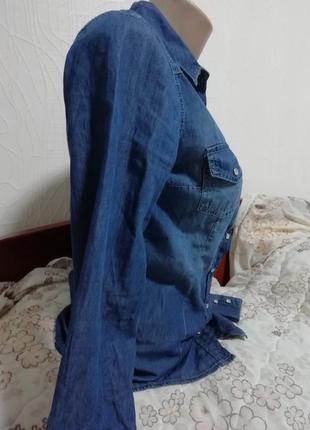 Рубашка джинсовая женская esmara 10 размер3 фото