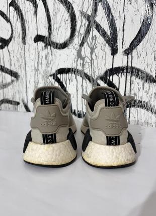 Кросівки adidas nmd, оригінал, жіночі, на бусті, повсякденні, білі/сірі, зручні, легкі, сітка, рефлективні8 фото