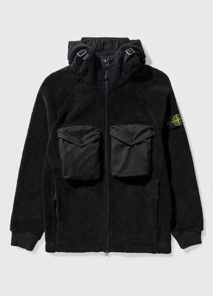 Шерка stone island | тепла курточка барашка на бавовні