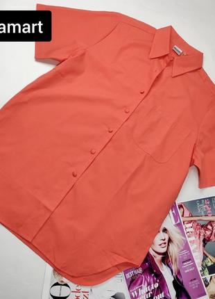 Сорочка жіноча коралового кольору з короткими рукавами від бренду damart 141 фото