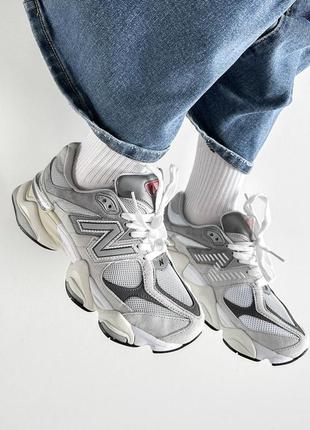 Стильные кроссовки new balance 9060 gray premium серые унисекс 36-44 р