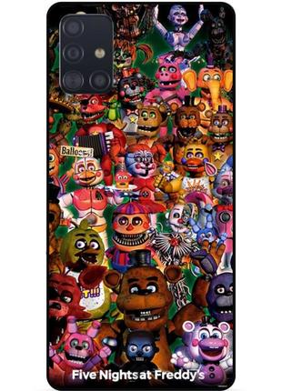 Чехол силиконовый бампер для samsung a51 с рисунком аниматроники freddy фредди